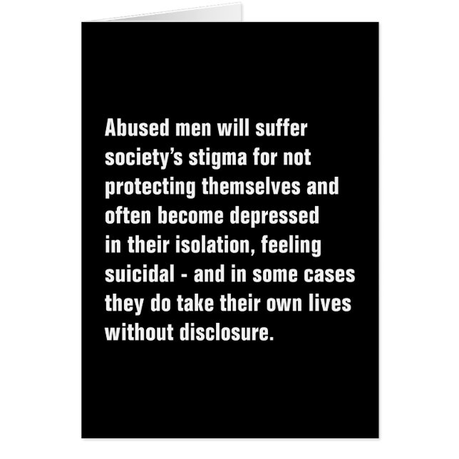 Abused Men Will Suffer Society’s Stigma … (Front)