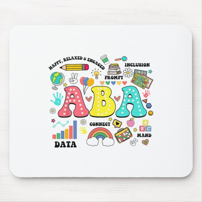 Aby Therapist Behaviour Analyst Autism Therapy Rbt Mouse Mat (Front)