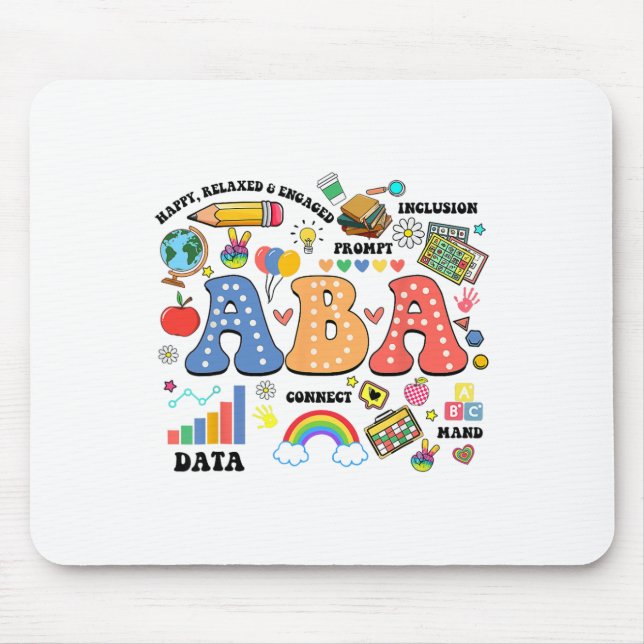 Aby Therapist Behaviour Analyst Autism Therapy Rbt Mouse Mat (Front)