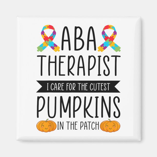 Aby Therapist Halloween Costume Pumpkins Behaviour Magnet (Front)