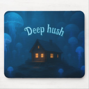 Abyssal Cabin Among Jellyfish Mousepad