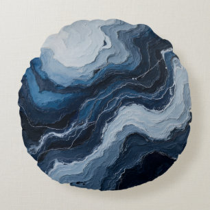"Abyssal Flow" Round Cushion
