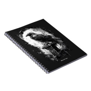 Abyssal Gaze Heavy Metal Raven Skull Notebook
