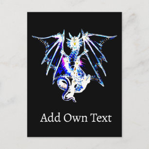 Abyssal Leviathan Dragon Deep Sea Monster Art Postcard