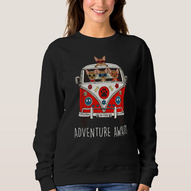 Abyssinian Adventure Awaits Artwork Camper Sweatshirt (Front)