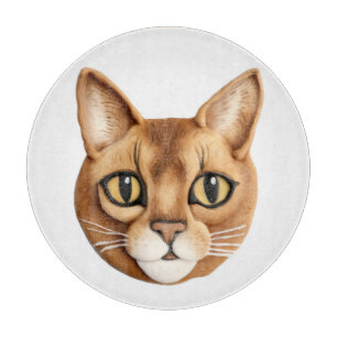 Abyssinian Cat 3D Inspired Cutting Board