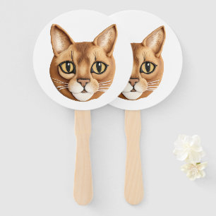 Abyssinian Cat 3D Inspired Hand Fan