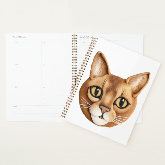 Abyssinian Cat 3D Inspired Planner (Display)