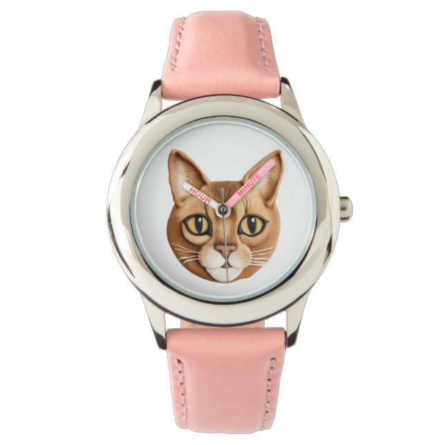 Abyssinian Cat 3D Inspired Watch (Front)