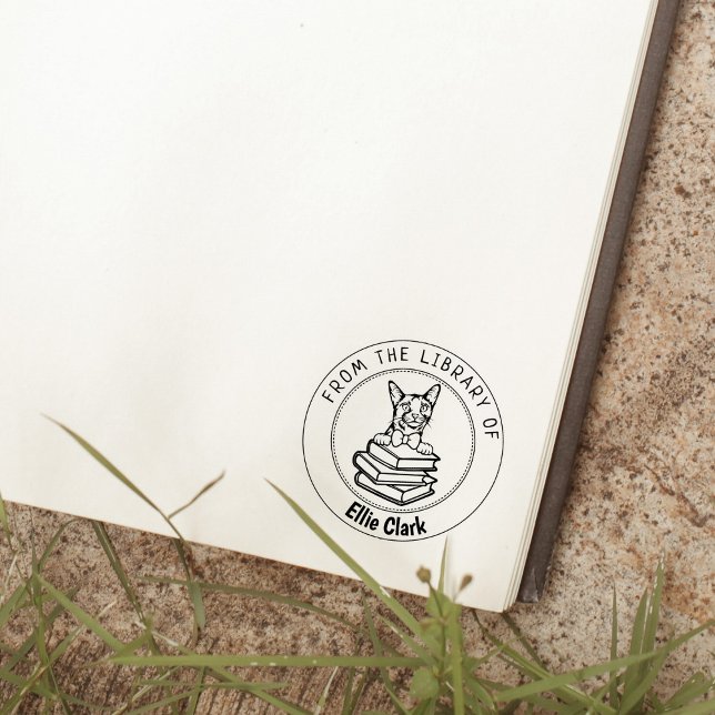 Abyssinian Cat, Book From the Library Of   Rubber Stamp (Creator Uploaded)