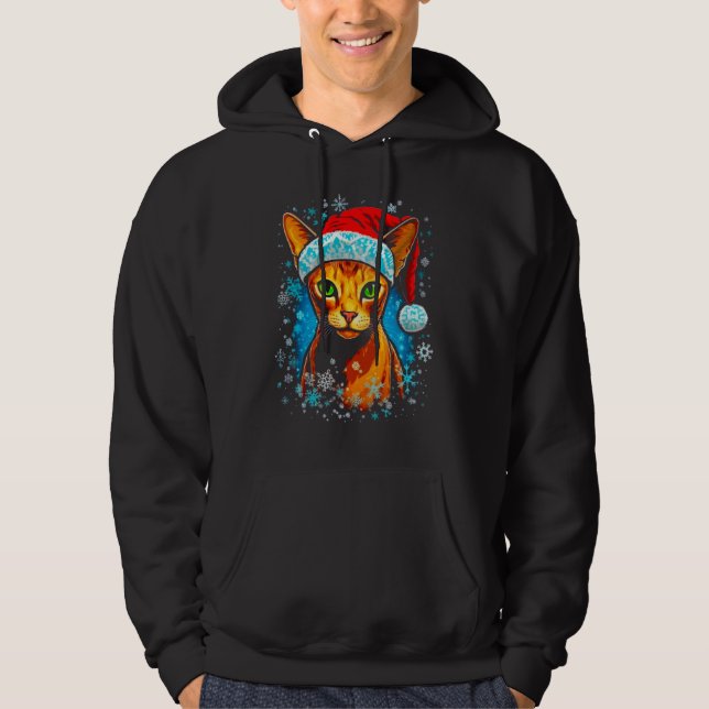 Abyssinian Cat Christmas 1 Hoodie (Front)