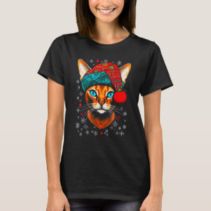 Abyssinian Cat Christmas T-Shirt