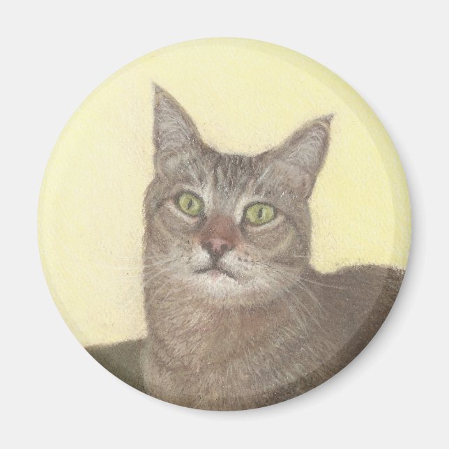 Abyssinian Cat Circle Magnet (Front)