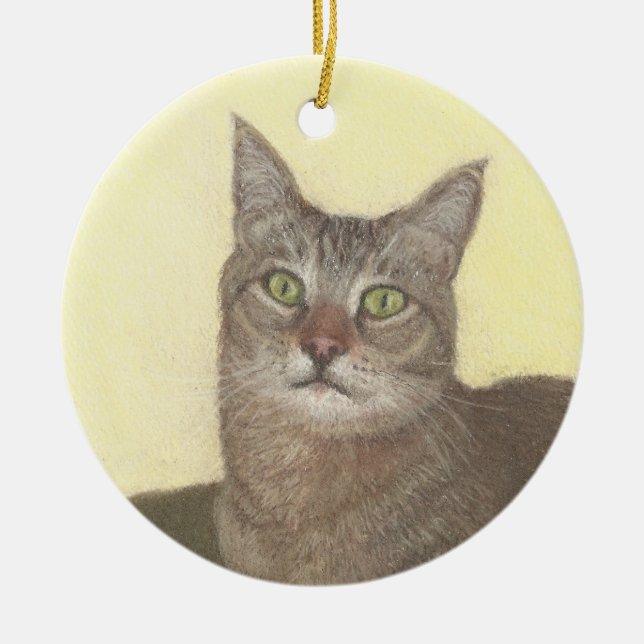 Abyssinian Cat Circle Ornament (Front)