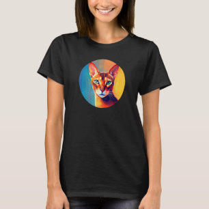 Abyssinian Cat Colourful Art, Love Cats T-Shirt