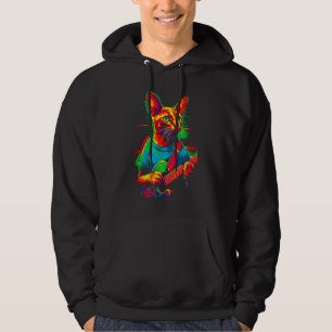 Abyssinian Cat Guitar Hoodie
