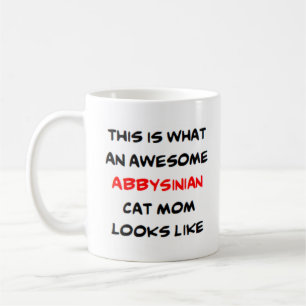 abyssinian cat mum, awesome coffee mug