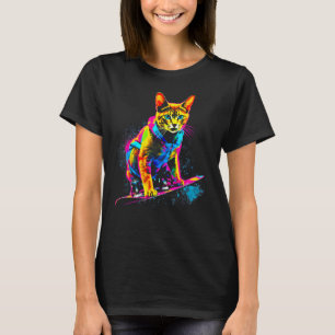 Abyssinian Cat Snowboard T-Shirt