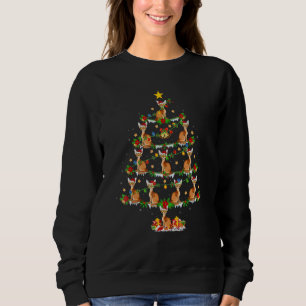 Abyssinian Cat Xmas Lights Abyssinian Christmas T Sweatshirt