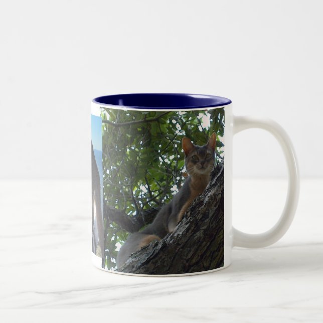 Abyssinian Cats Two-Tone Coffee Mug (Right)