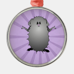 Abyssinian Guinea Pig Comic Metal Tree Decoration