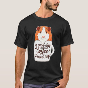 Abyssinian Guinea Pig In Coffee Mug Peruvian Piggy T-Shirt