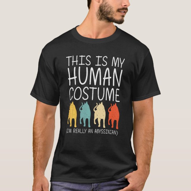 Abyssinian Halloween Human Costume Kitten Cat Easy T-Shirt (Front)