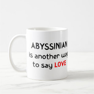 abyssinian love coffee mug