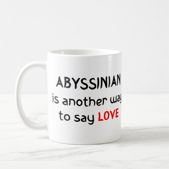 abyssinian love coffee mug (Left)