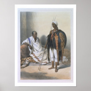 Abyssinian Priest and Warrior, illustration from ' Poster