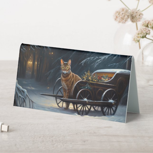 Abyssinian Snowy Sleigh Ride Christmas Decor (In SItu (Table))