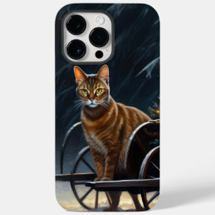 Abyssinian Snowy Sleigh Ride Christmas Decor Case-Mate iPhone 14 Pro Max Case