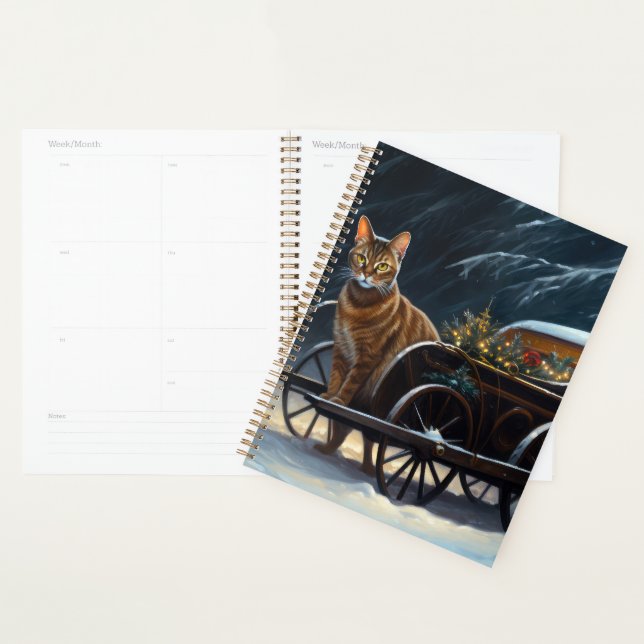 Abyssinian Snowy Sleigh Ride Christmas Decor Planner (Display)