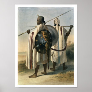 Abyssinian Warriors, illustration from 'The Valley Poster
