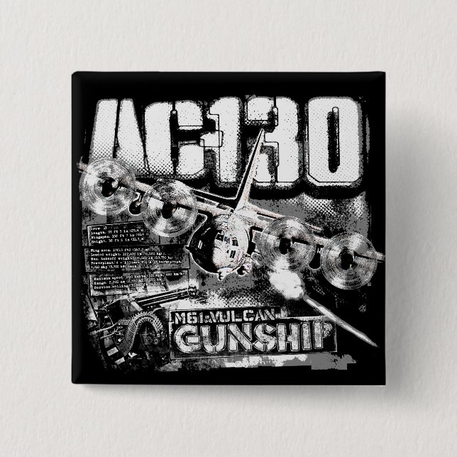 AC-130 15 CM SQUARE BADGE (Front)