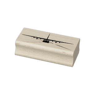 AC-130 Gunship Airlift Plane Front Wood Stamp