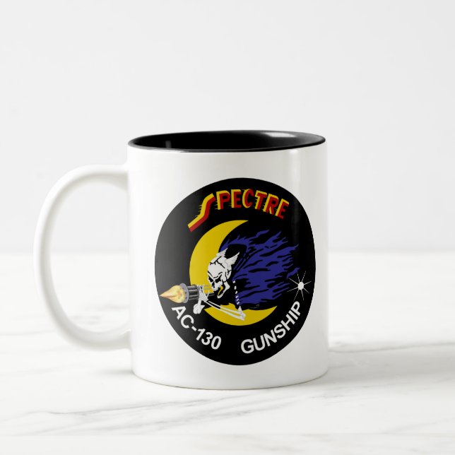 AC-130 Specter Gunship.PNG Two-Tone Coffee Mug (Left)