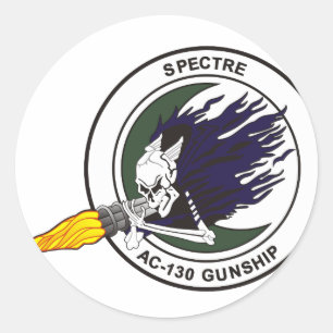 AC-130 Spectre gunship Classic Round Sticker