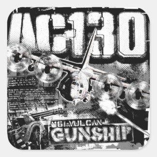 AC-130 SQUARE STICKER