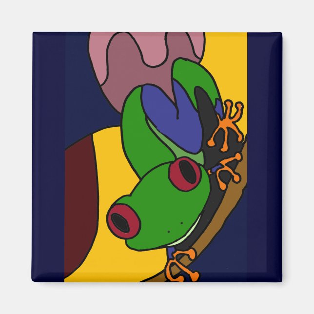 AC- Abstract Art Tree Frog Magnet (Front)