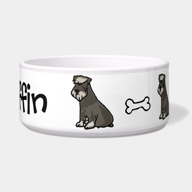 AC- Awesome Schnauzer Pet Bowl (Front)