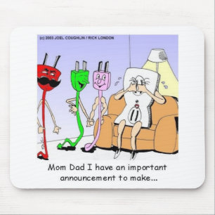 AC/DC Wiring Funny Relationship Gay/Lesbian Gifts Mouse Mat