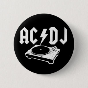 AC DJ 6 CM ROUND BADGE