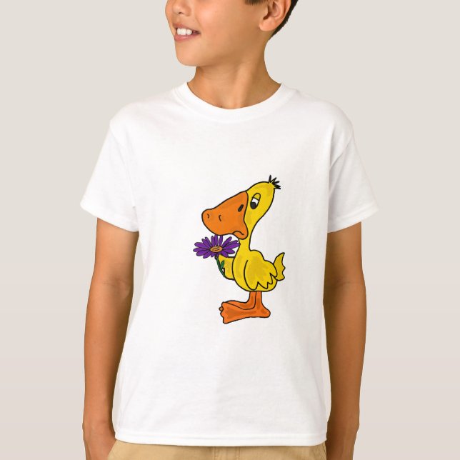 AC- Duck with a Daisy Cartoon Shirt (Front)