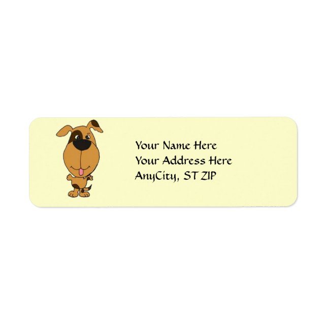 AC- Happy Dog Address Labels. (Front)