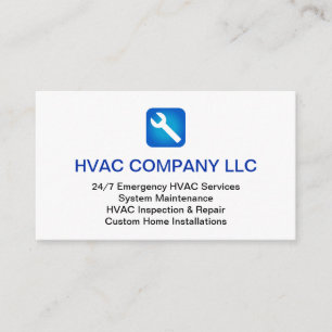 (AC Heat, HV Cool) Custom Logo & Professional HVAC Business Card