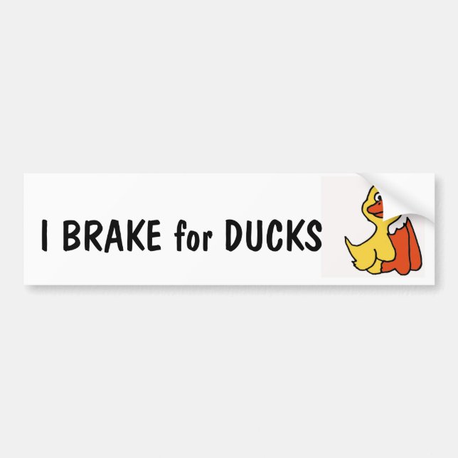 AC- I Brake for Ducks Bumper Sticker (Front)
