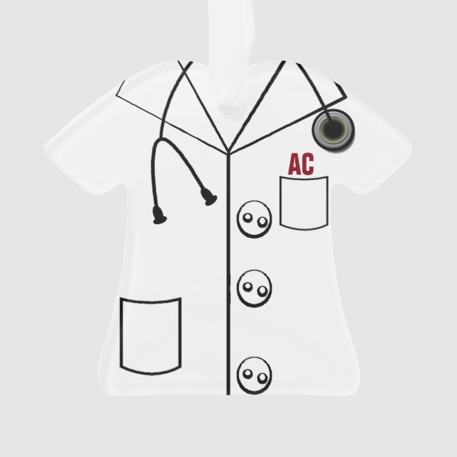 AC LAB COAT ORNAMENT CHRISTMAS (CUSTOMIZABLE) (Front)