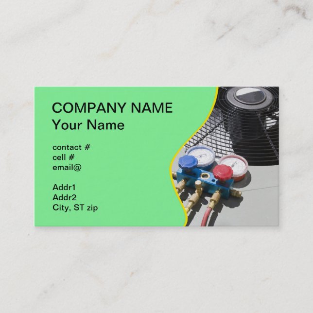 AC maintenance Business Card (Front)