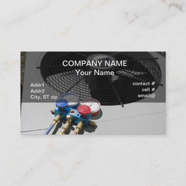 AC maintenance Business Card (Front)